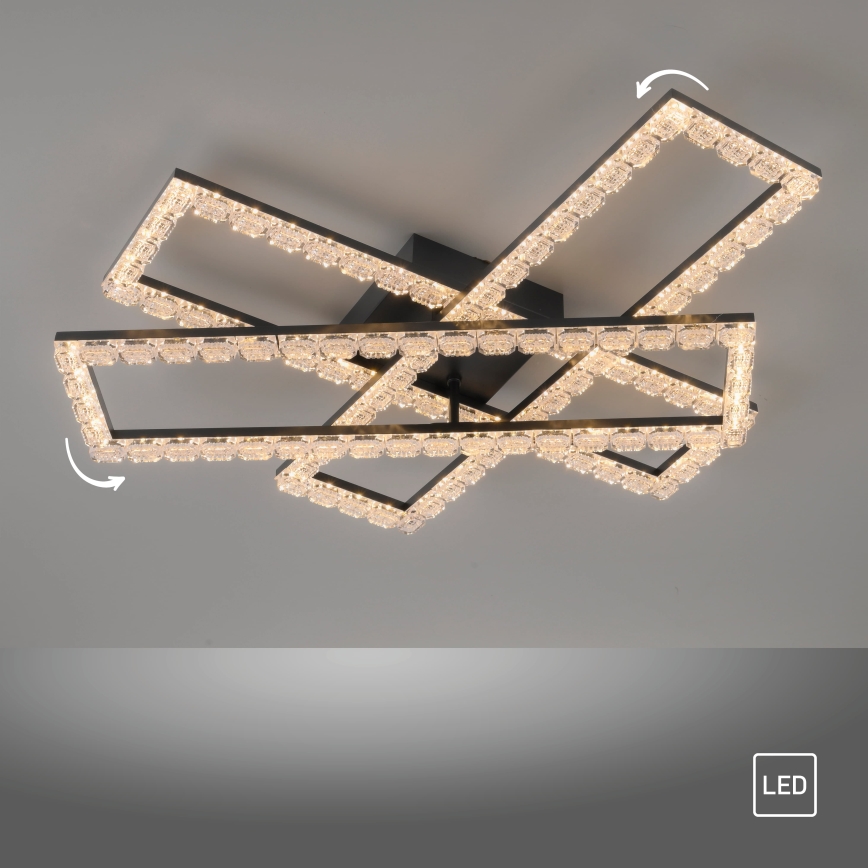 JUST LIGHT. 14733-18 - LED loftlampe GLITRA LED/35W/230V 57x72 cm sort
