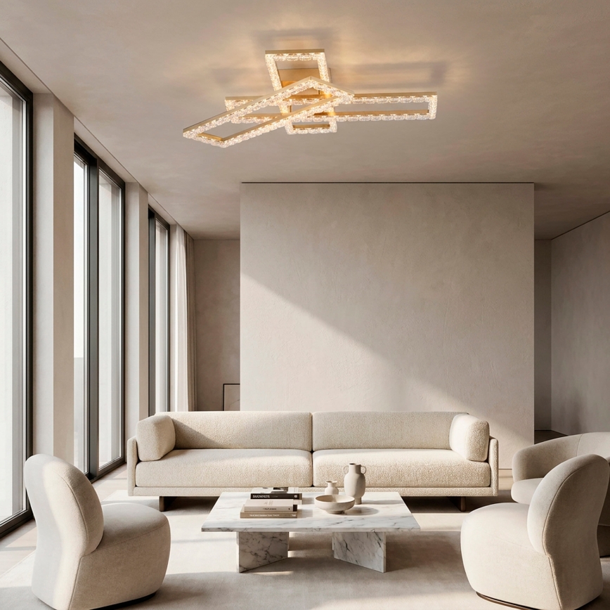 JUST LIGHT. 14733-60 - LED loftlampe GLITRA LED/35W/230V 57,25x72,05 cm guld