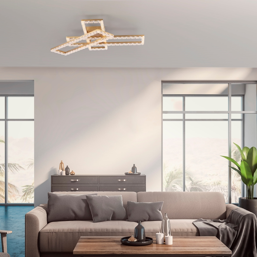 JUST LIGHT. 14733-60 - LED loftlampe GLITRA LED/35W/230V 57,25x72,05 cm guld