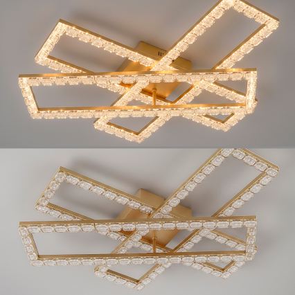 JUST LIGHT. 14733-60 - LED loftlampe GLITRA LED/35W/230V 57,25x72,05 cm guld