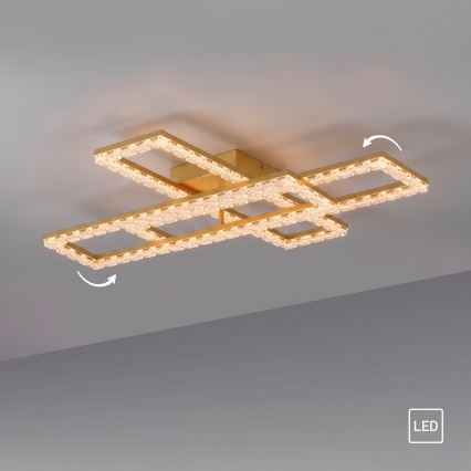 JUST LIGHT. 14733-60 - LED loftlampe GLITRA LED/35W/230V 57,25x72,05 cm guld