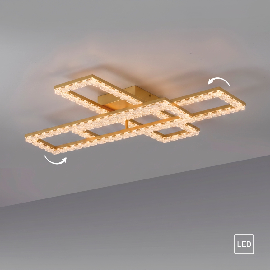 JUST LIGHT. 14733-60 - LED loftlampe GLITRA LED/35W/230V 57,25x72,05 cm guld
