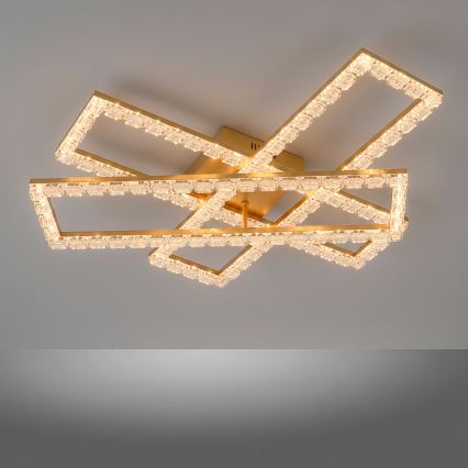 JUST LIGHT. 14733-60 - LED loftlampe GLITRA LED/35W/230V 57,25x72,05 cm guld