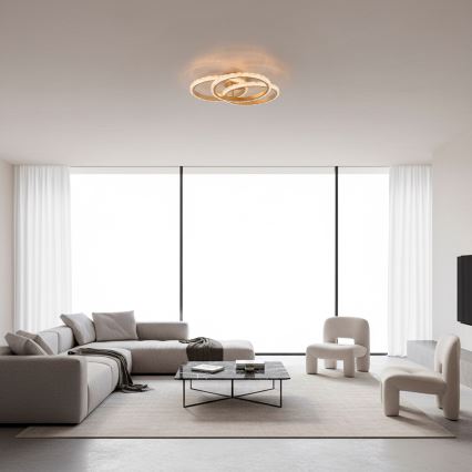 JUST LIGHT. 14734-60 - LED loftlampe GLITRA LED/37W/230V Ø 50 cm guld