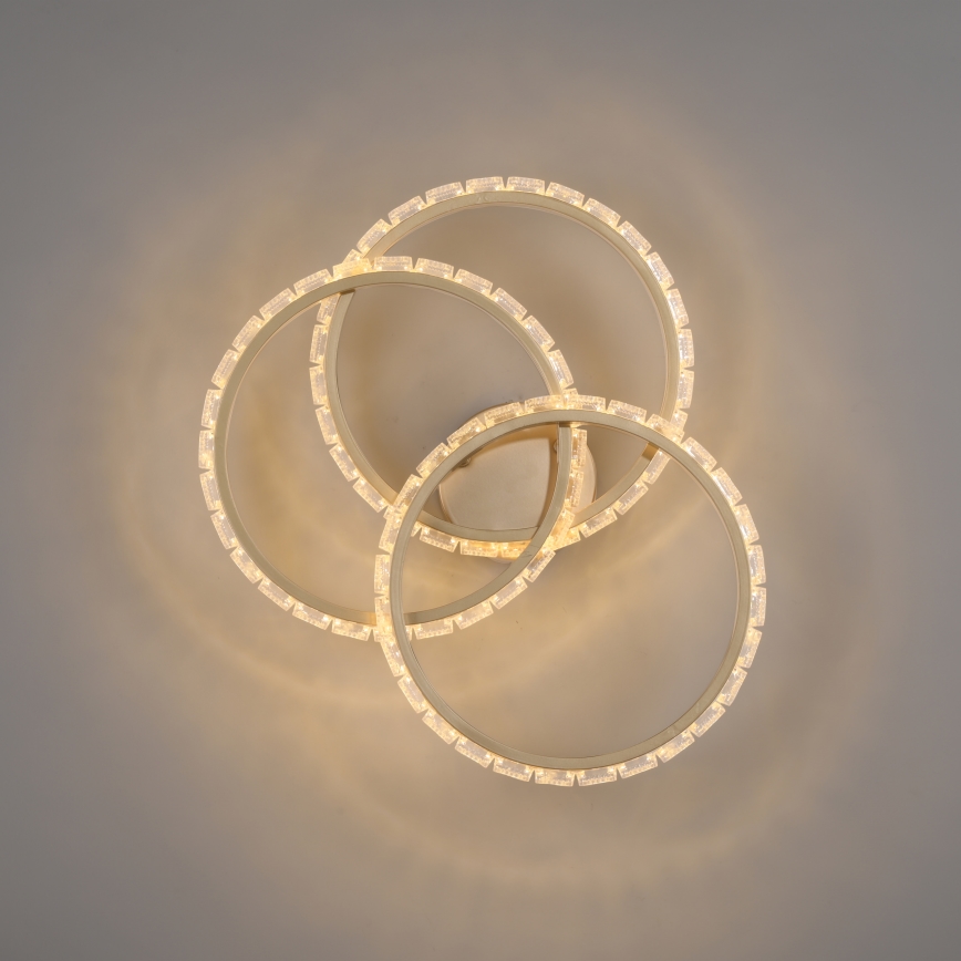 JUST LIGHT. 14734-60 - LED loftlampe GLITRA LED/37W/230V Ø 50 cm guld