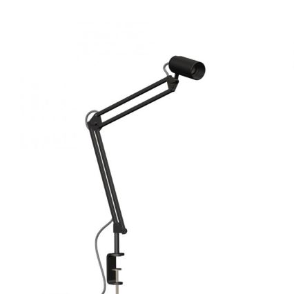 JUST LIGHT. 14773-18 - Bordlampe med klemme TURN ME 1xE27/60W/230V sort