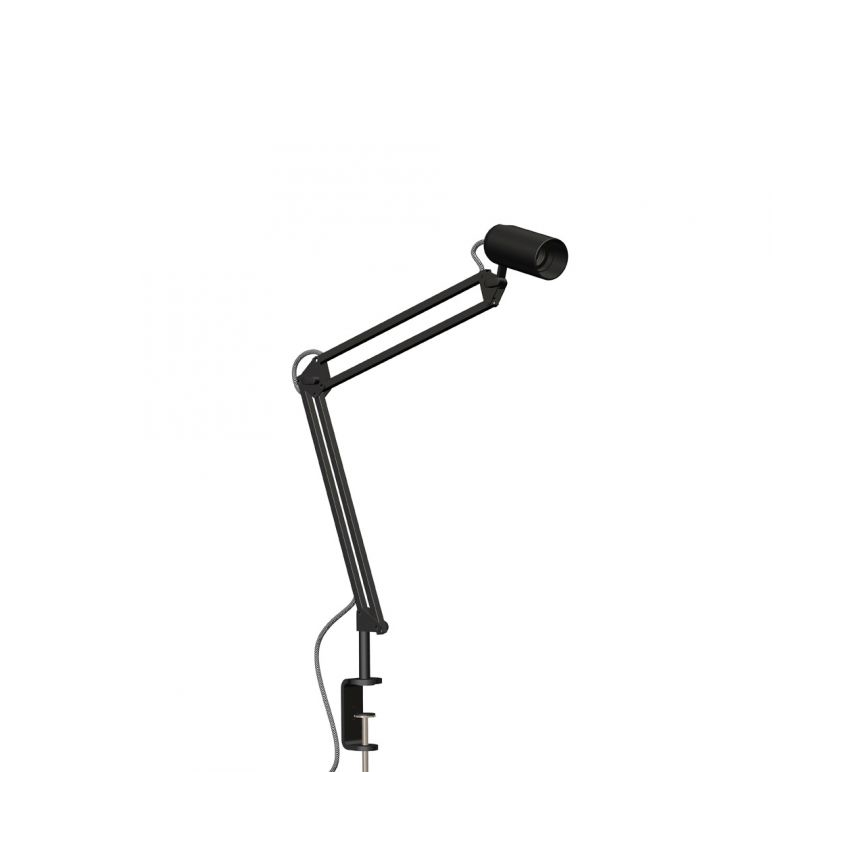 JUST LIGHT. 14773-18 - Bordlampe med klemme TURN ME 1xE27/60W/230V sort