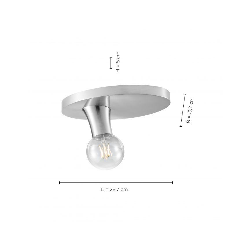 JUST LIGHT. 14777-55 - Loftlampe TURN ME 1xE27/60W/230V mat krom