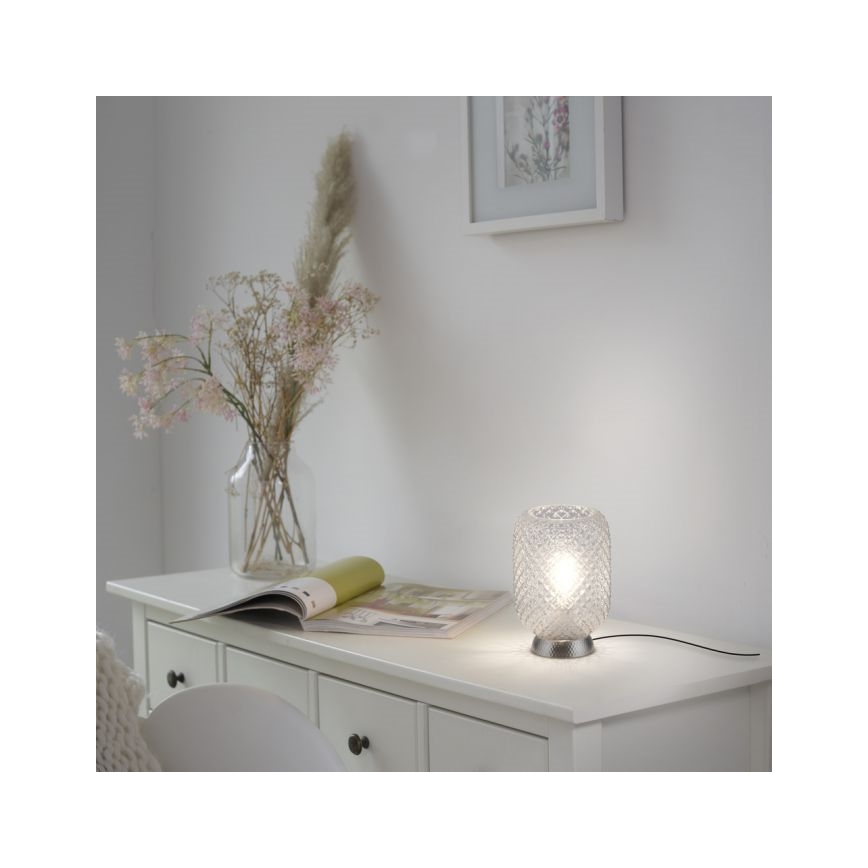 JUST LIGHT. 14906-55 - Bordlampe REISHI 1xE27/40W/230V mat krom