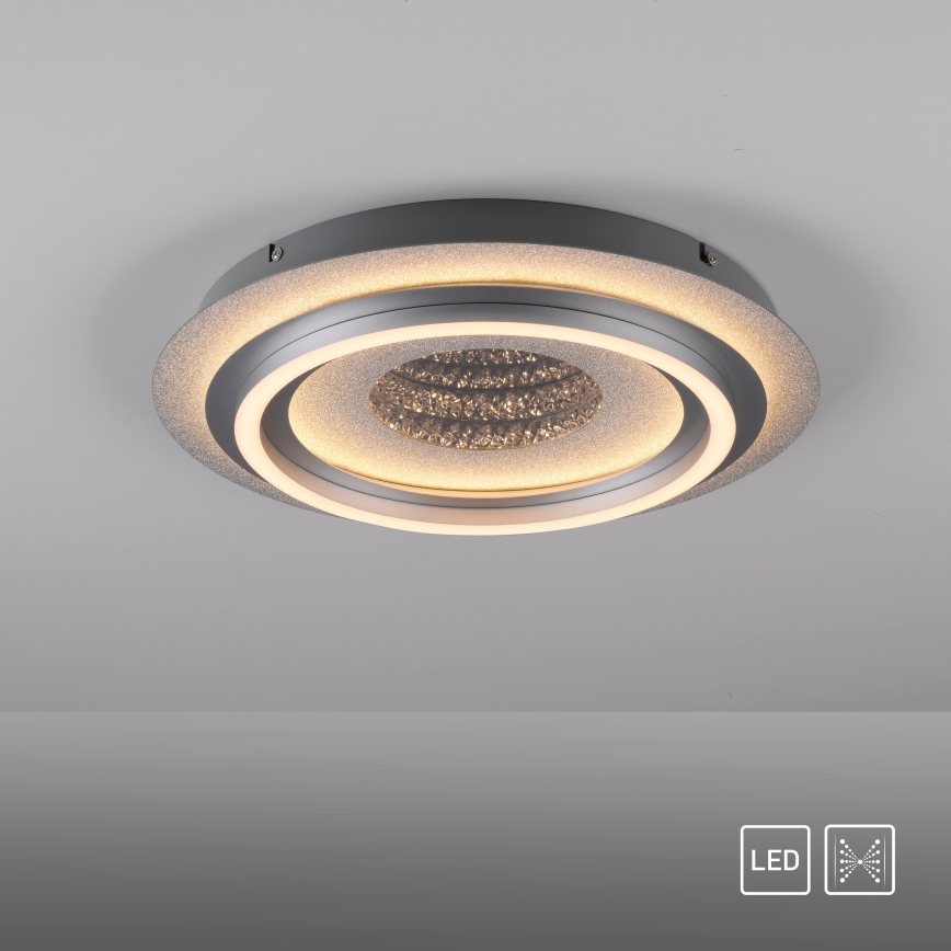 JUST LIGHT. 15089-21 - LED loftlampe CICHIO LED/36W/230V Ø 40 cm mat krom