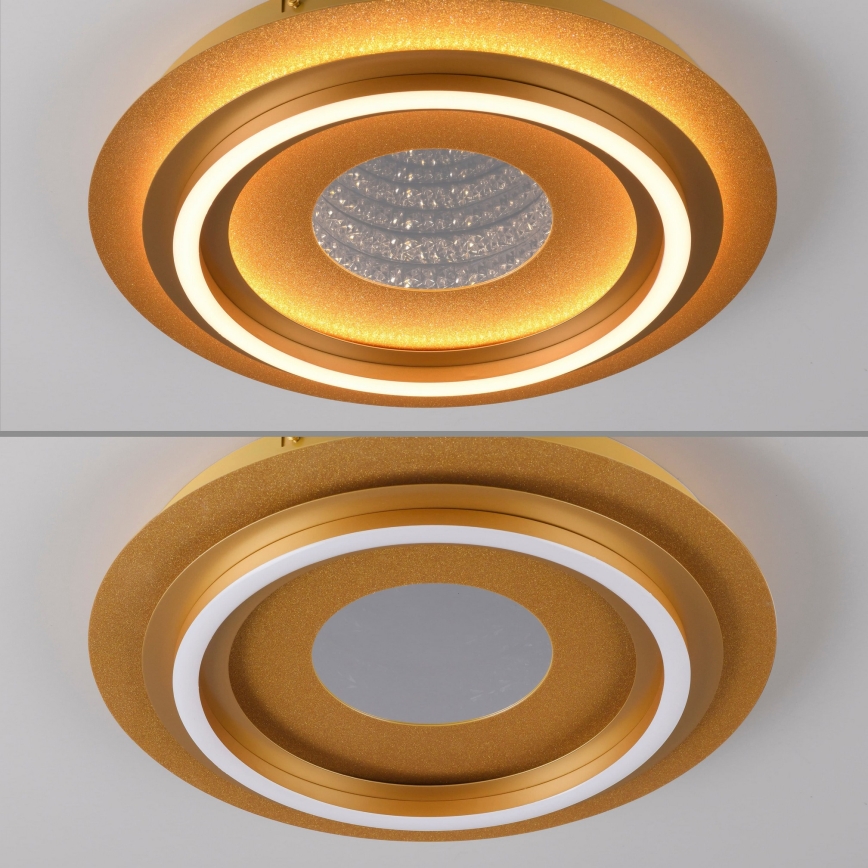 JUST LIGHT. 15089-60 - LED loftlampe CICHIO LED/36W/230V Ø 40 cm guld