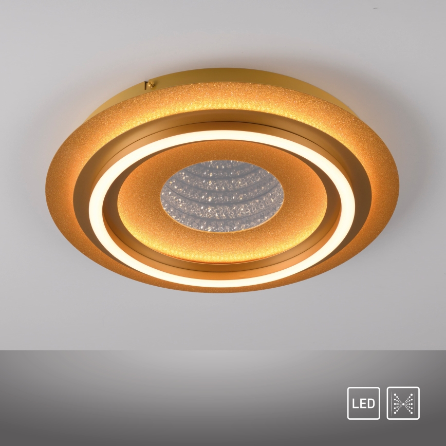 JUST LIGHT. 15089-60 - LED loftlampe CICHIO LED/36W/230V Ø 40 cm guld