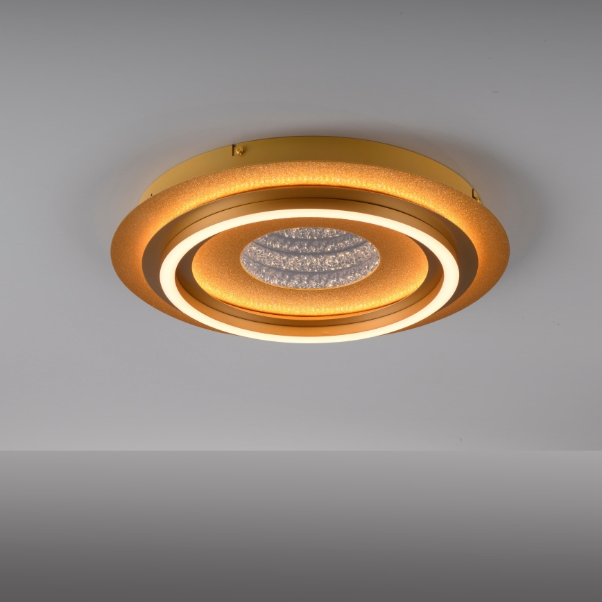 JUST LIGHT. 15089-60 - LED loftlampe CICHIO LED/36W/230V Ø 40 cm guld