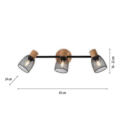 JUST LIGHT. 15193-79 - Spotlampe TAMIS 3xE14/10W/230V