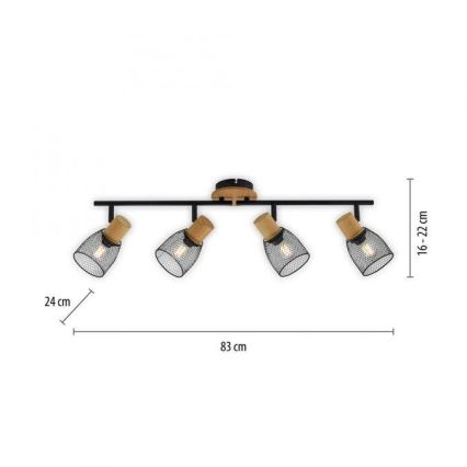 JUST LIGHT. 15194-79 - Spotlampe TAMIS 4xE14/10W/230V
