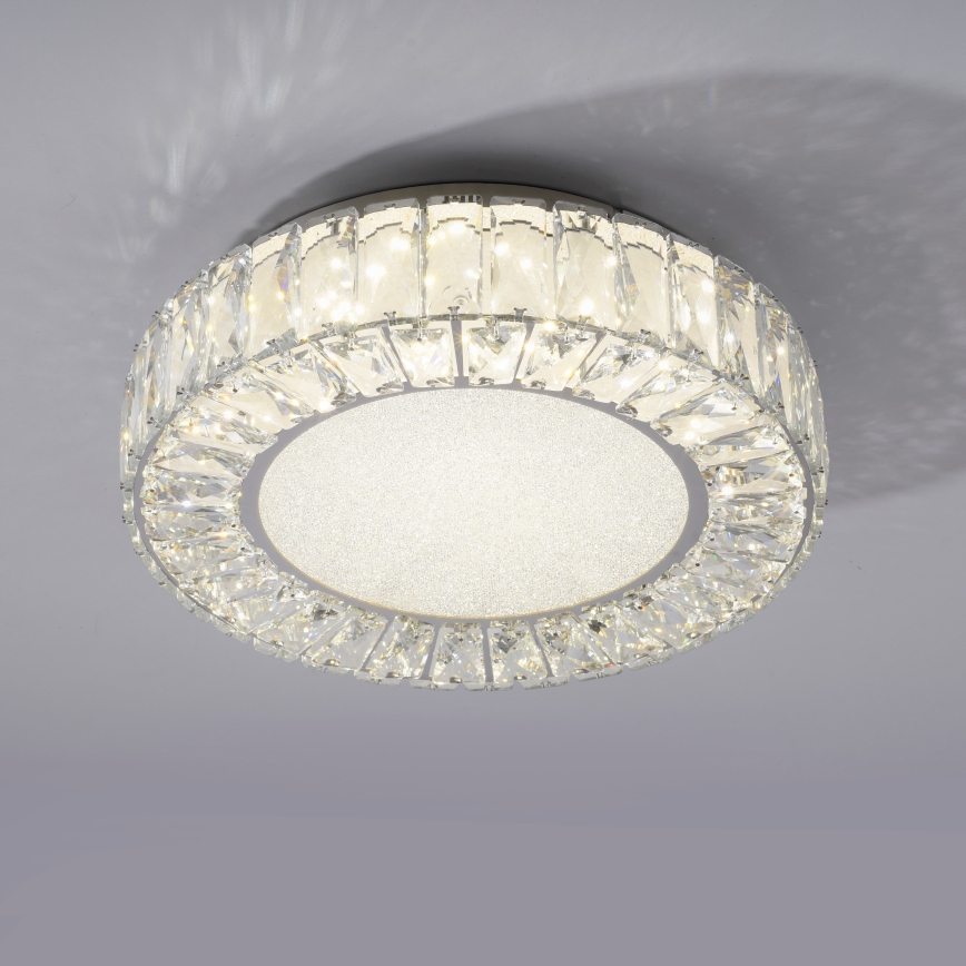 JUST LIGHT. 15221-17 - LED-loftlampe KULUNKA LED/32W/230V Ø 37 cm blank krom