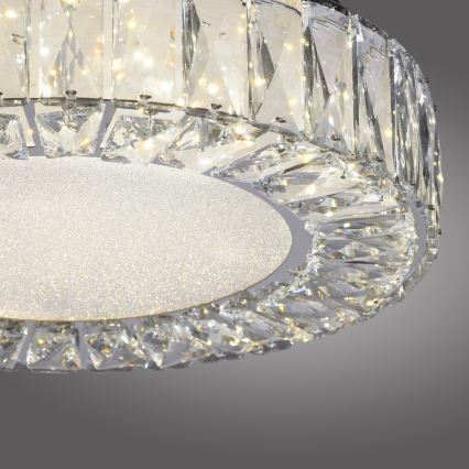 JUST LIGHT. 15221-17 - LED-loftlampe KULUNKA LED/32W/230V Ø 37 cm blank krom