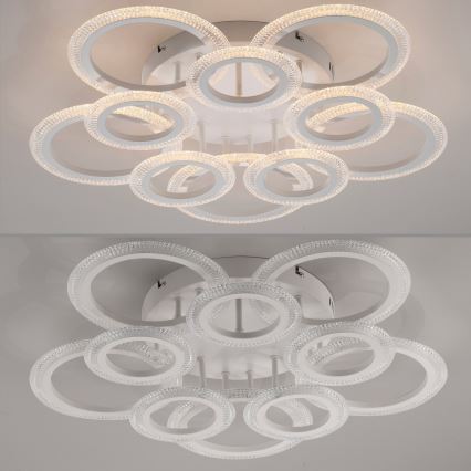 JUST LIGHT. 15268-16 - LED-loftlampe CRYSTALLO LED/48,5W/230V Ø 68,6 cm hvid