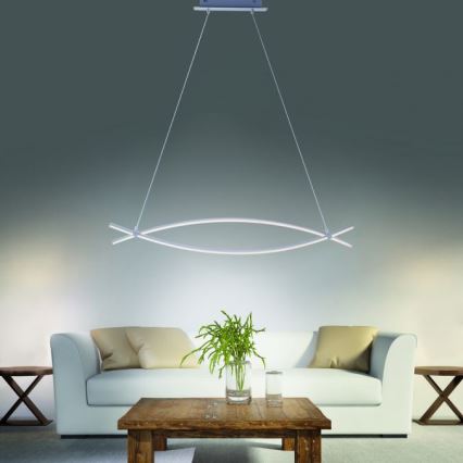 JUST LIGHT. 15382-55 - LED pendel MAJA 2xLED/8,4W/230V mat krom