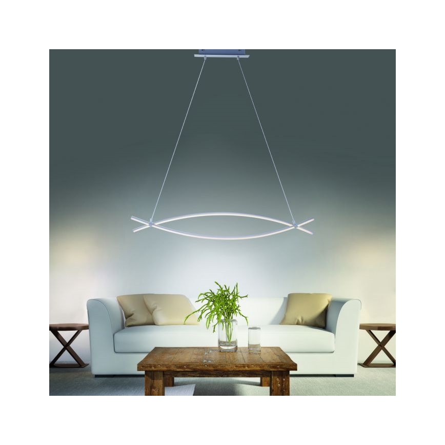 JUST LIGHT. 15382-55 - LED pendel MAJA 2xLED/8,4W/230V mat krom
