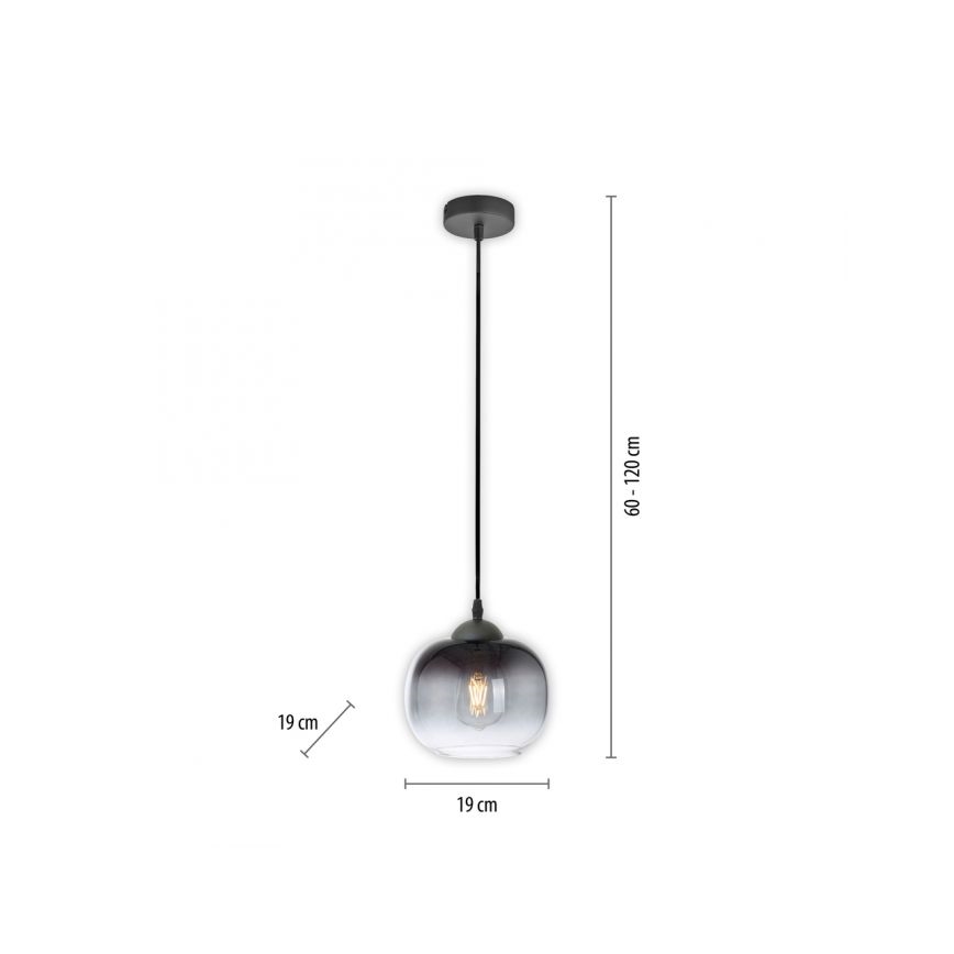 JUST LIGHT. 15420-18 - Pendel ZEA 1xE27/25W/230V sort