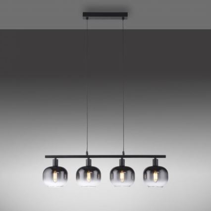 JUST LIGHT. 15421-18 - Pendel ZEA 4xE14/25W/230V sort