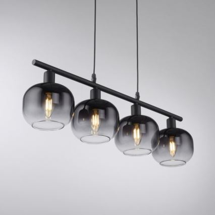JUST LIGHT. 15421-18 - Pendel ZEA 4xE14/25W/230V sort