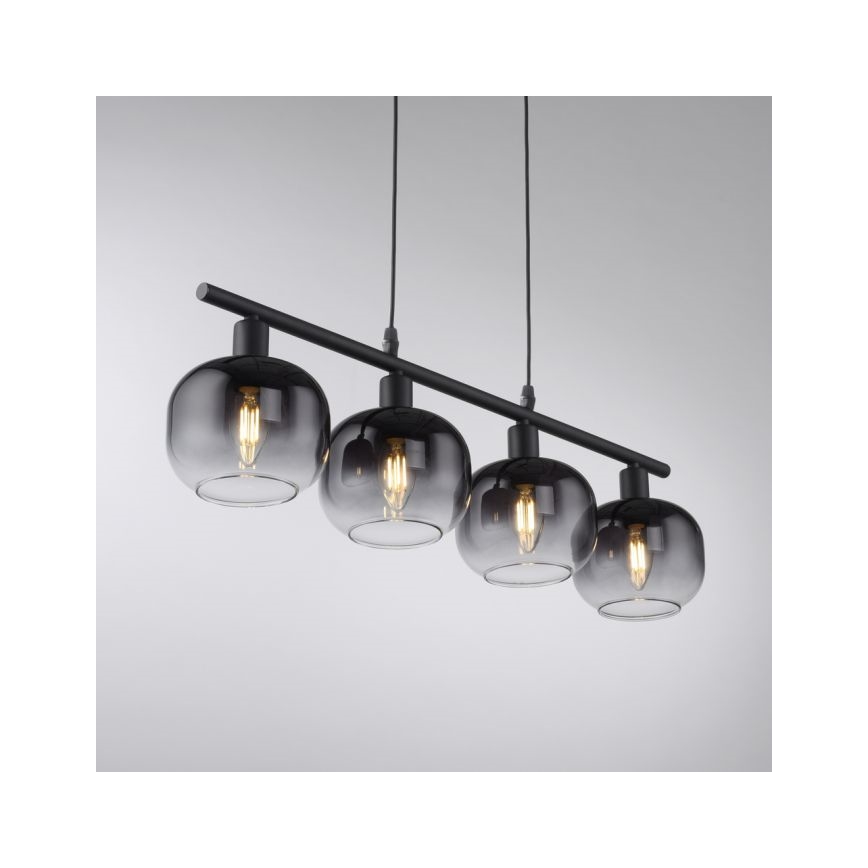 JUST LIGHT. 15421-18 - Pendel ZEA 4xE14/25W/230V sort