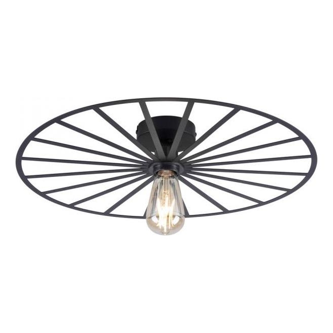 JUST LIGHT. 15636-18 - Loftlampe SPIKE 1xE27/40W/230V diameter 50 cm sort