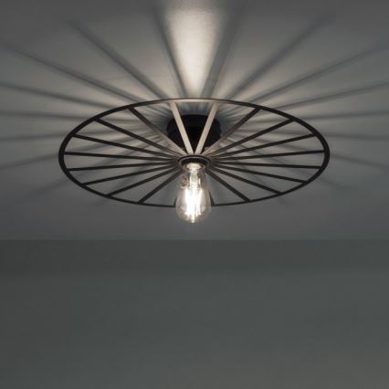JUST LIGHT. 15636-18 - Loftlampe SPIKE 1xE27/40W/230V diameter 50 cm sort