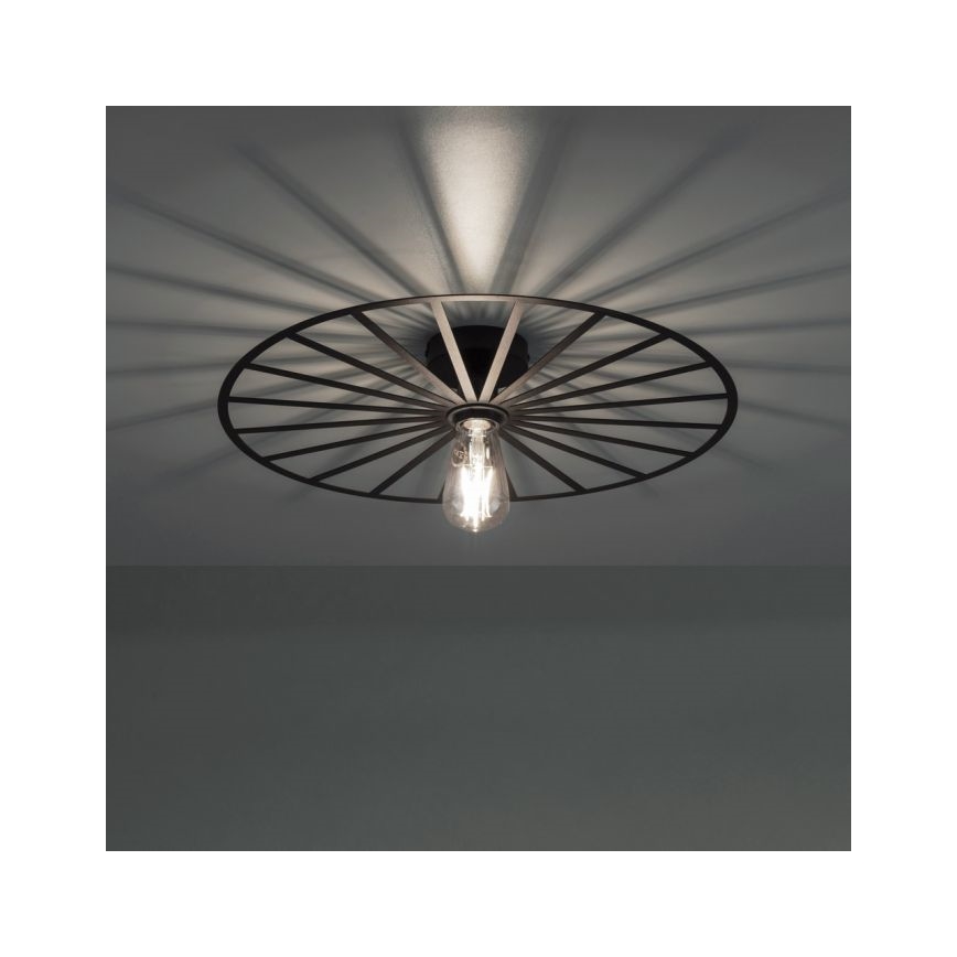 JUST LIGHT. 15636-18 - Loftlampe SPIKE 1xE27/40W/230V diameter 50 cm sort