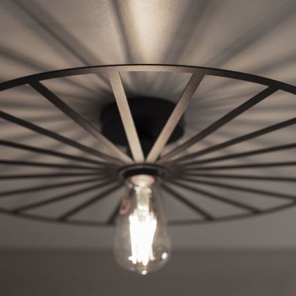 JUST LIGHT. 15636-18 - Loftlampe SPIKE 1xE27/40W/230V diameter 50 cm sort