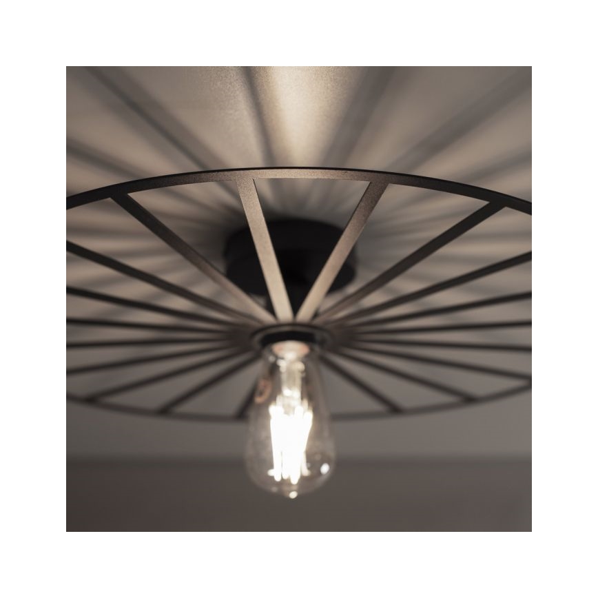 JUST LIGHT. 15636-18 - Loftlampe SPIKE 1xE27/40W/230V diameter 50 cm sort