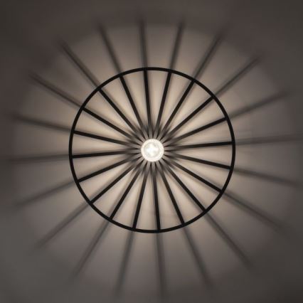 JUST LIGHT. 15636-18 - Loftlampe SPIKE 1xE27/40W/230V diameter 50 cm sort