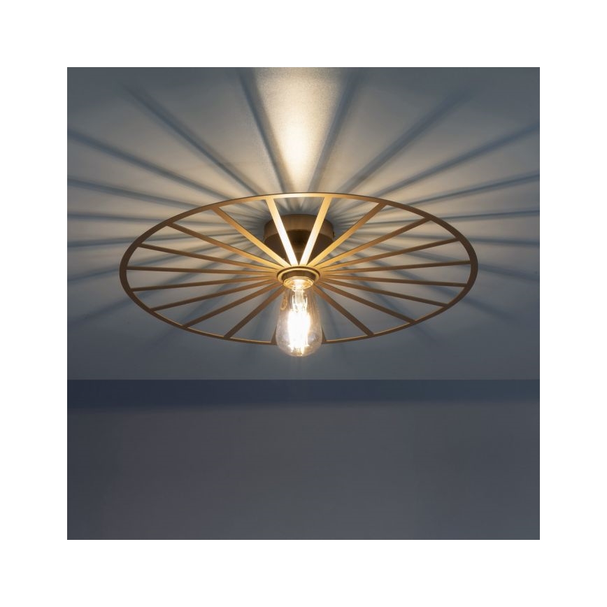 JUST LIGHT. 15636-60 - Loftlampe SPIKE 1xE27/40W/230V diameter 50 cm messing