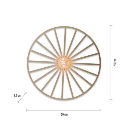 JUST LIGHT. 15636-60 - Loftlampe SPIKE 1xE27/40W/230V diameter 50 cm messing