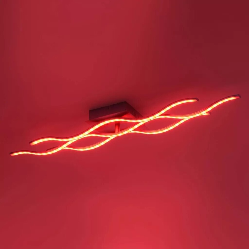 JUST LIGHT. 16266-55 - LED loftlampe dæmpbar RGB-farver LOLA WAVE LED/30W/230V 2700-5000K + fjernbetjening