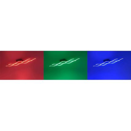 JUST LIGHT. 16266-55 - LED loftlampe dæmpbar RGB-farver LOLA WAVE LED/30W/230V 2700-5000K + fjernbetjening