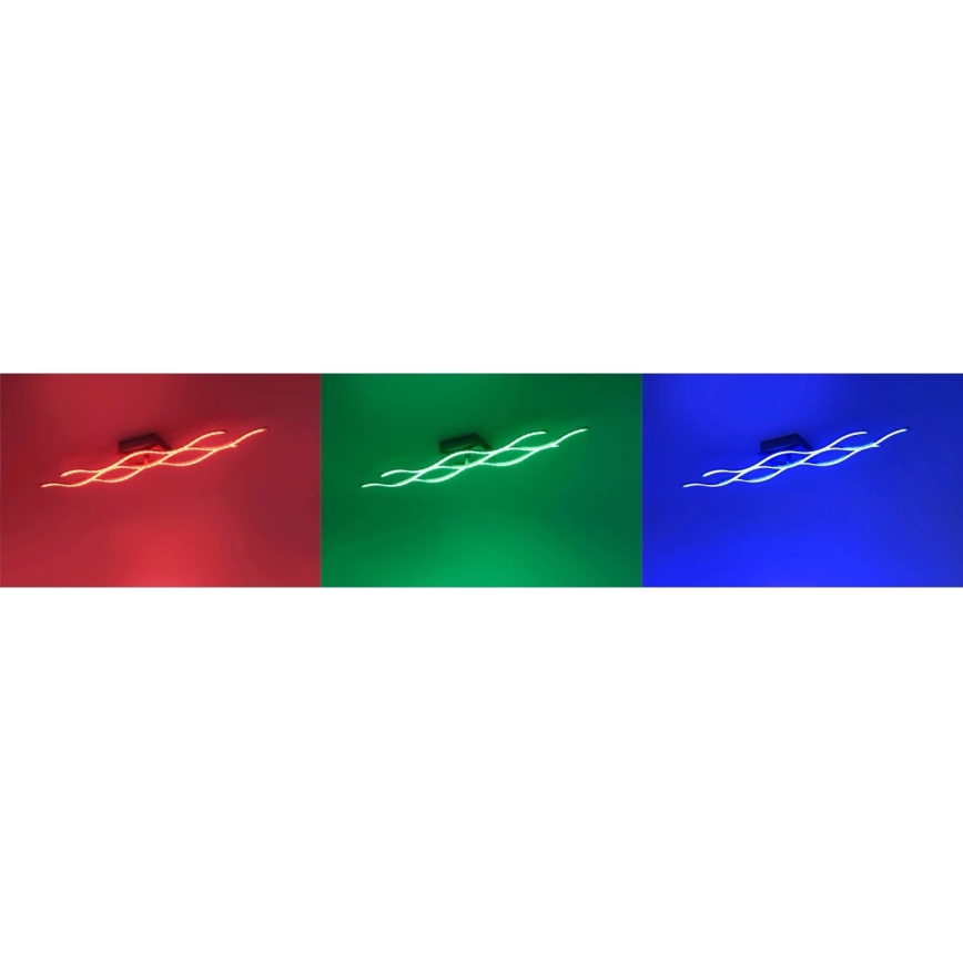 JUST LIGHT. 16266-55 - LED loftlampe dæmpbar RGB-farver LOLA WAVE LED/30W/230V 2700-5000K + fjernbetjening