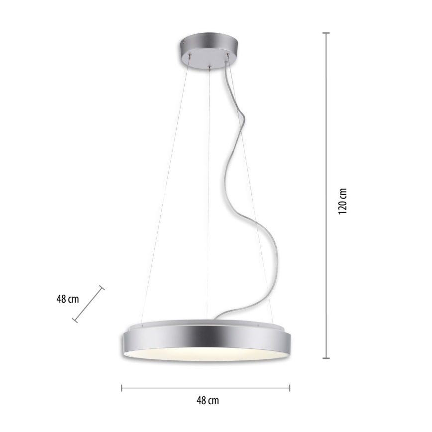 JUST LIGHT. 17075-21 - LED pendel dæmpbar KETO ANIKA LED/26,5W/230V 2700-5000K + fjernbetjening