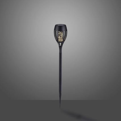 JUST LIGHT. 19106-18-3 - SÆT 3x LED solcellelampe FACKEL LED/0,24W/1,2V 200 mAh IP44 sort