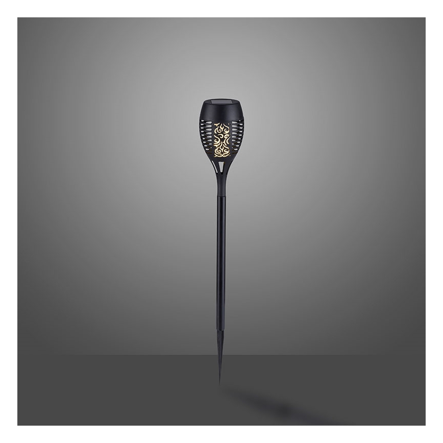 JUST LIGHT. 19106-18-3 - SÆT 3x LED solcellelampe FACKEL LED/0,24W/1,2V 200 mAh IP44 sort