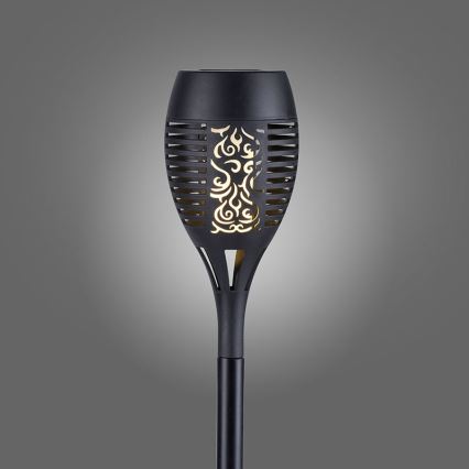 JUST LIGHT. 19106-18-3 - SÆT 3x LED solcellelampe FACKEL LED/0,24W/1,2V 200 mAh IP44 sort
