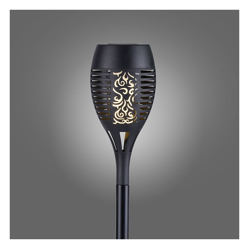 JUST LIGHT. 19106-18-3 - SÆT 3x LED solcellelampe FACKEL LED/0,24W/1,2V 200 mAh IP44 sort