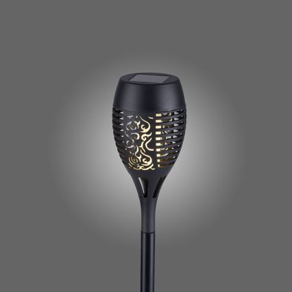 JUST LIGHT. 19106-18-3 - SÆT 3x LED solcellelampe FACKEL LED/0,24W/1,2V 200 mAh IP44 sort