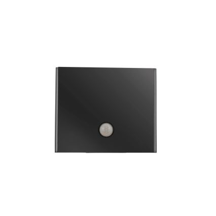 JUST LIGHT. 19471-18 - LED Udendørs væglampe med sensor AMIN 2xLED/1,25W/3,7V 4400mAh IP44 sort
