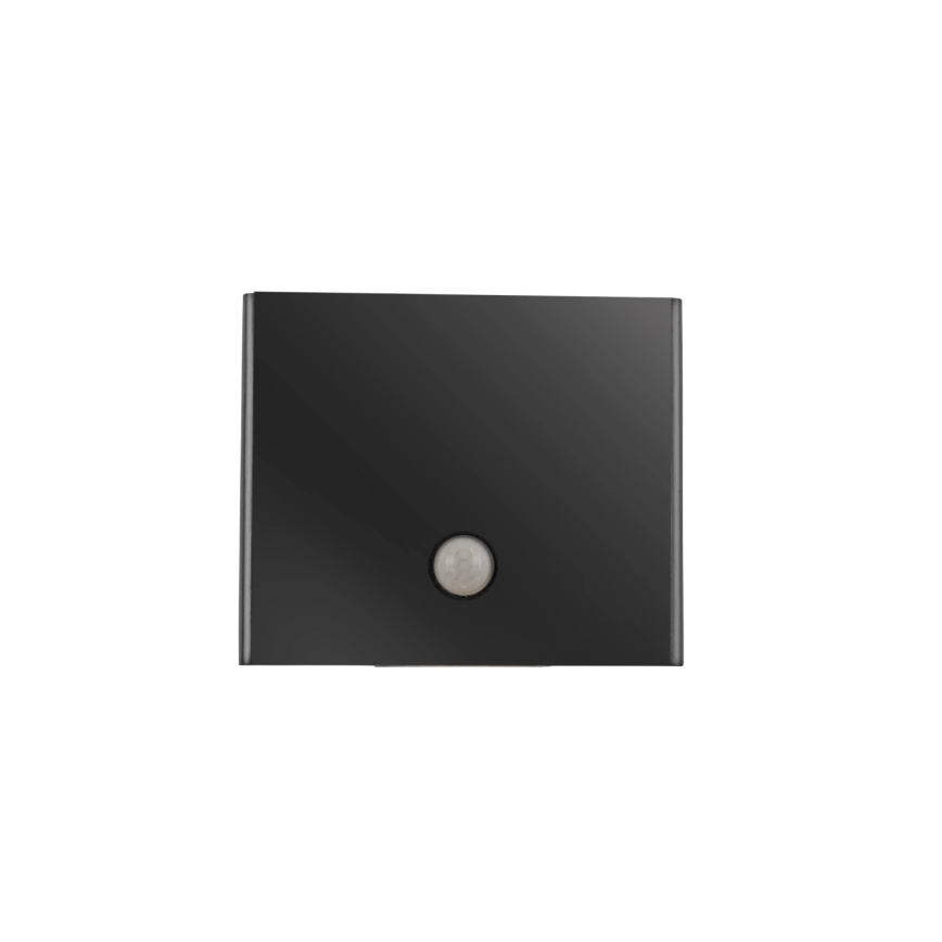JUST LIGHT. 19471-18 - LED Udendørs væglampe med sensor AMIN 2xLED/1,25W/3,7V 4400mAh IP44 sort