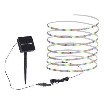 JUST LIGHT. 19971-18 - LED RGB solcelledrevet strimmel TEANIA LED/3,7V 5 m 1200 mAh IP44 sort