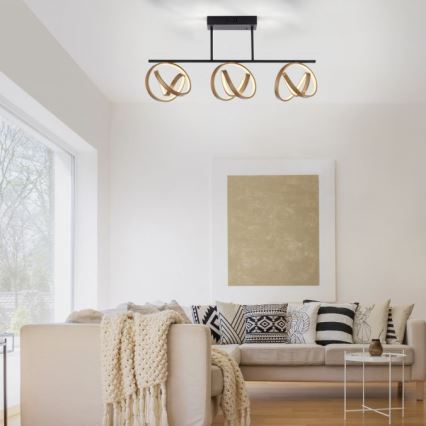 JUST LIGHT. 6245-18 - LED loftlampe dæmpbar LOOP 3xLED/11W/230V 2700-5000K + fjernbetjening