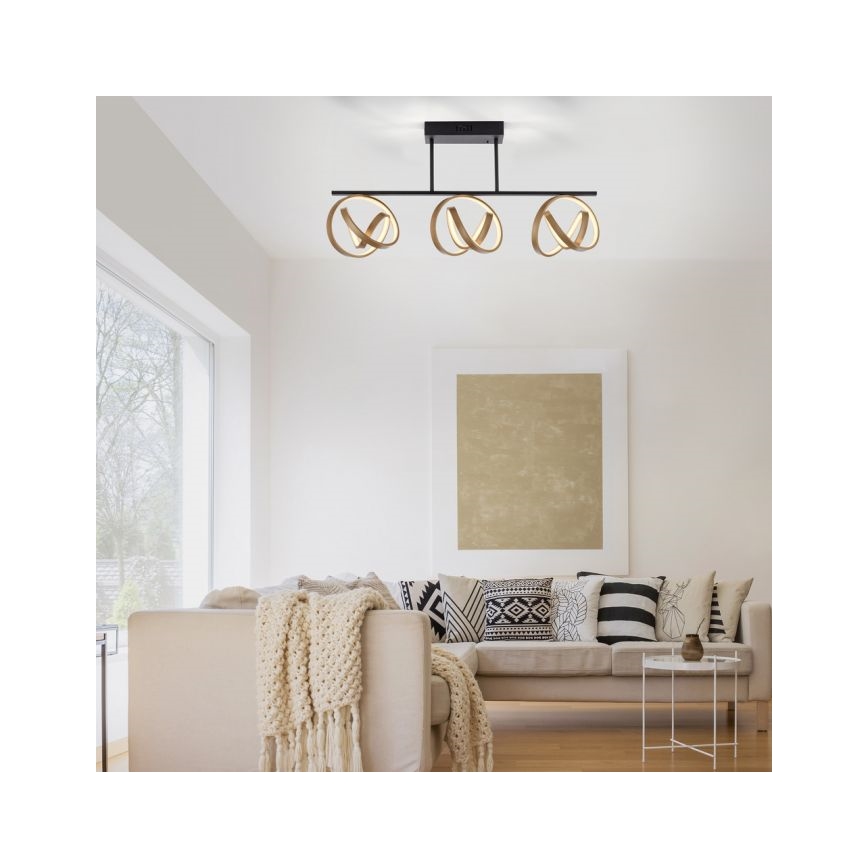 JUST LIGHT. 6245-18 - LED loftlampe dæmpbar LOOP 3xLED/11W/230V 2700-5000K + fjernbetjening